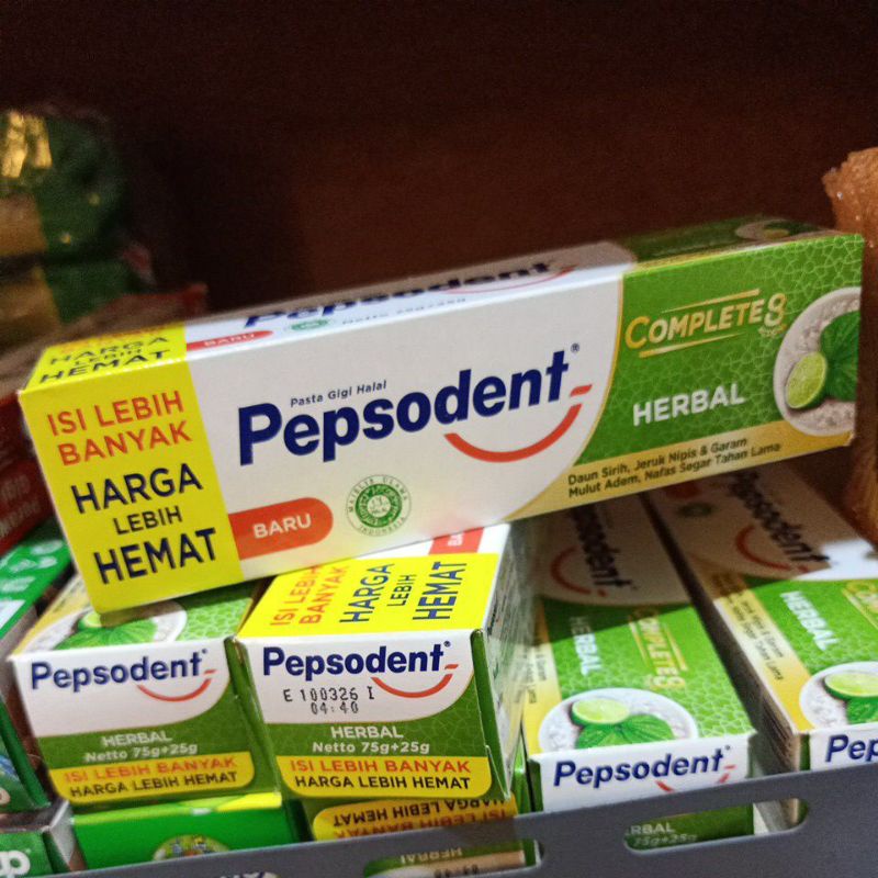 Pasta Gigi Pepsodent Herbal 75g+25g