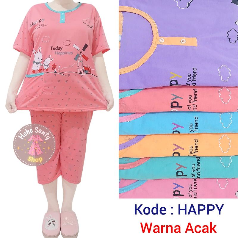 Baju Tidur 3/4 fit XXL Babydoll Dewasa