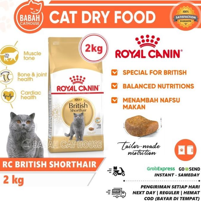 Sale Rc British Adult 2Kg Royal Canin Shorthair Makanan Kucing Bsh Emmafaranisa12