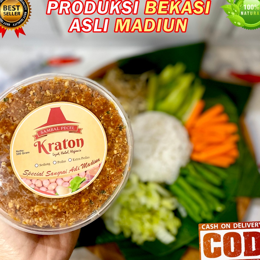 

BEST SELLER Sambal Pecel Asli Madiun Premium 250gr Bumbu Sambel Pecel Cap Kraton - Enak Lezat Sehat