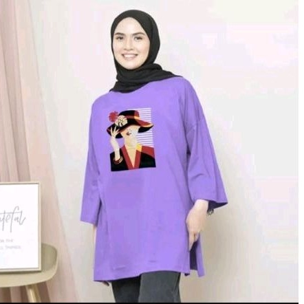 BAJU ATASAN WANITA BASIC KAOS LD135 SR393
