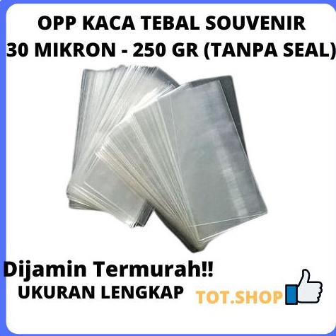 

VF77 250-GRAM Plastik Kaca Bening OPP KECIL Souvenir Tebal 30 Mikron (Tebal) Tanpa Seal KILO-an KECIL Terupdate