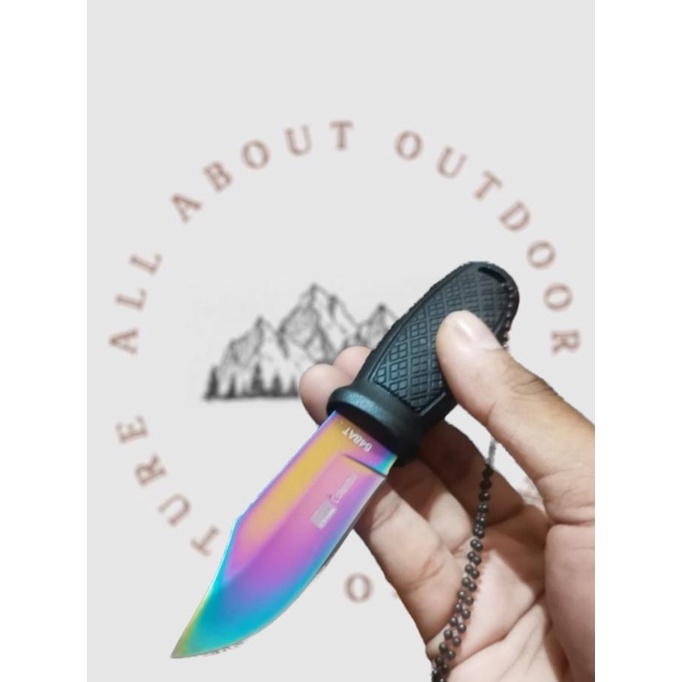 New Pisau Selam Mini Bilah Rainbow / Pisau Selam Rainbow / Pisau Kalung