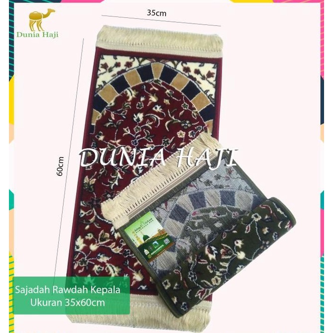 Terlaris Sajadah Hot Sajadah Kepala Rawdah Original Saudi Tebal Raudah Mini Raudoh -