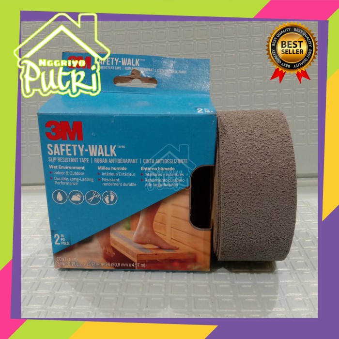 

PROMO Anti Slip Lantai Safety Walk 3M Indoor Outdoor Medium Grit-Abu abu