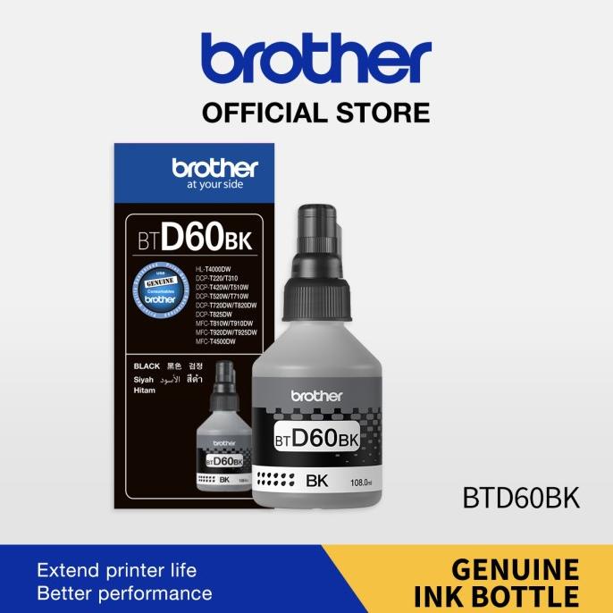 Brother INK Bottle BT-D60BK - Tinta Printer Hitam BTD60Bk