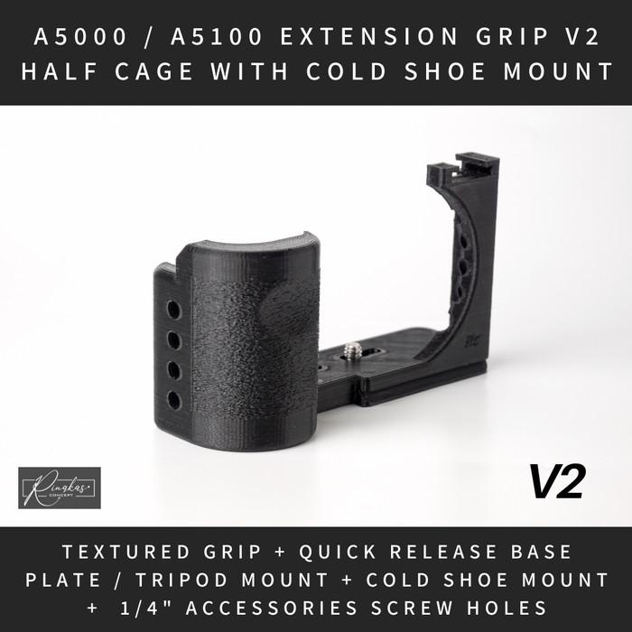 Extension Grip V2 Half Rig Cage Case Sony A5000 A5100 Ringkas Concept