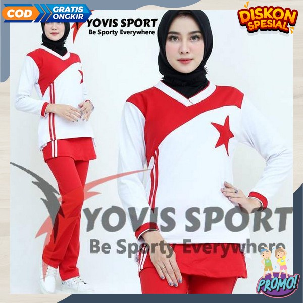 Set Baju Senam Terbaru Stelan Buju Olahraga Ibu2 Setelan Wanita Nyaman Digunakan Oneset Celana Trini