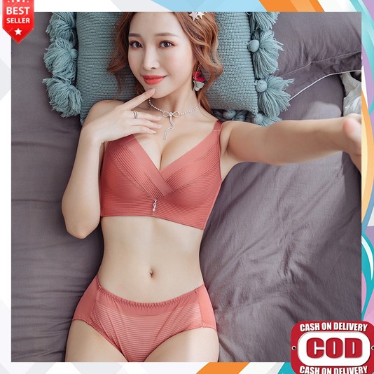 Bh Set Celana Dalam Sexy Wanita Hot  Seksi Untuk Bercinta Sport Payudara Tebal Montok Tanktop Korea 