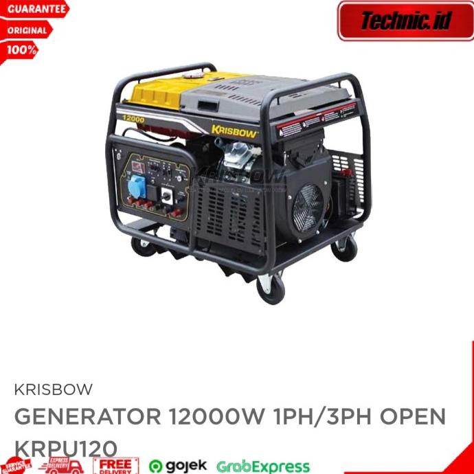 Krisbow Genset Bensin 12000 W Krpu120 Generator Listrik 12000 Watt Original