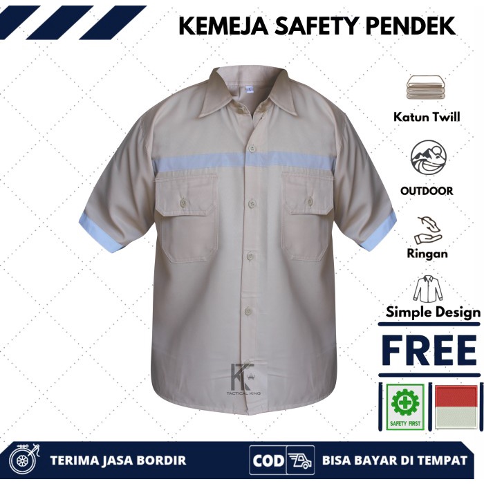 Best Seller Kemeja Safety Lengan Pendek Atasan Wearpack Safety Wearpack