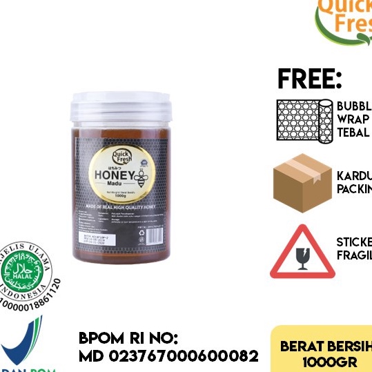 

️✔️✔️ Madu Murni Asli Quick Fresh Honey 1kg (Bucket Plastik) gas !!