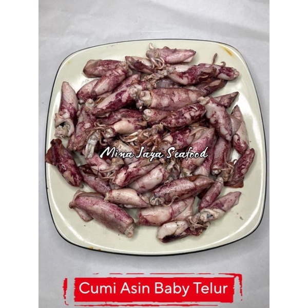 

Cumi Asin Telur Baby 500 Gram / Cumi Rebus Asin