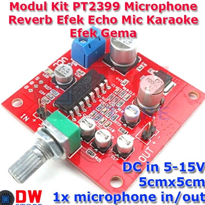 ➧✾ Modul PT2399 Karaoke Microphone Echo Reverb Efek Gema Mic Eco Preamplifier Preamp Murah Banget