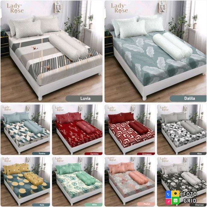 8.8 Sprei Lady Rose Queen 160X200/Sprei Lady Rose King 180X200/ Lady Rose
