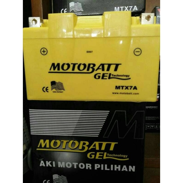 Aki Motor Bajaj R Ns200 Motobatt Mtx7A Aki Kering/Aki Gel