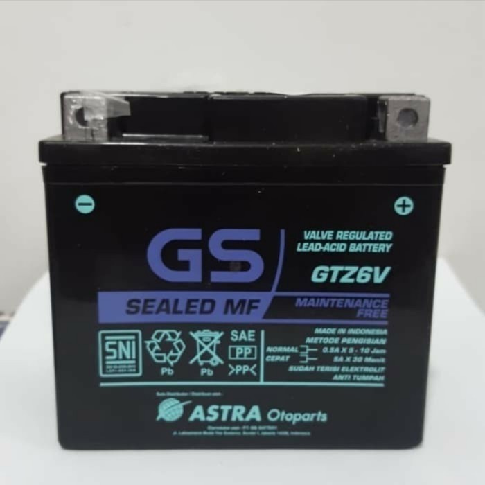 Aki Original Gs Astra Gtz6V Khusus Untuk Motor-Motor Idling Stop (Iss)