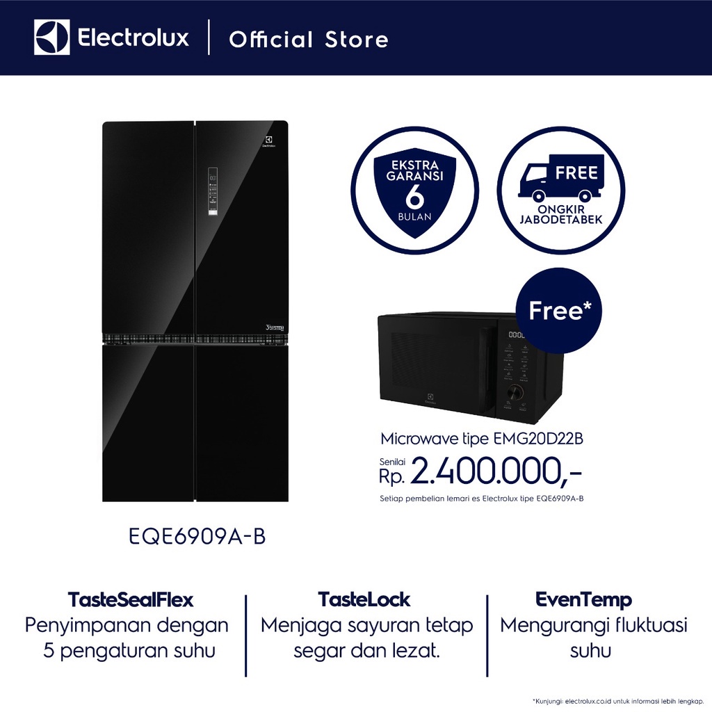 Electrolux Kulkas 4 Pintu 648 L EQE6909A / EQE 6909A / EQE 6909 A