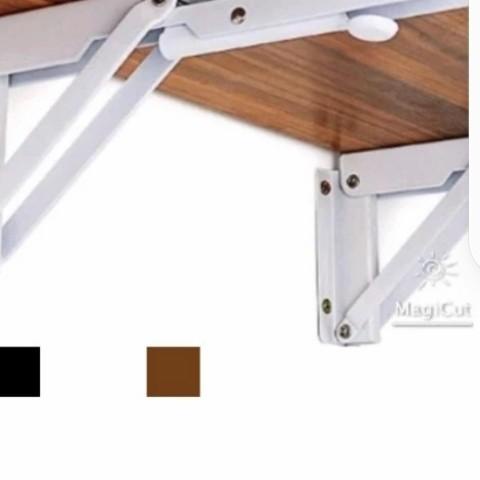 Meja Siku Lipat Dinding100X50 Meja Belajar Kerja Dinding Ambalan Besi