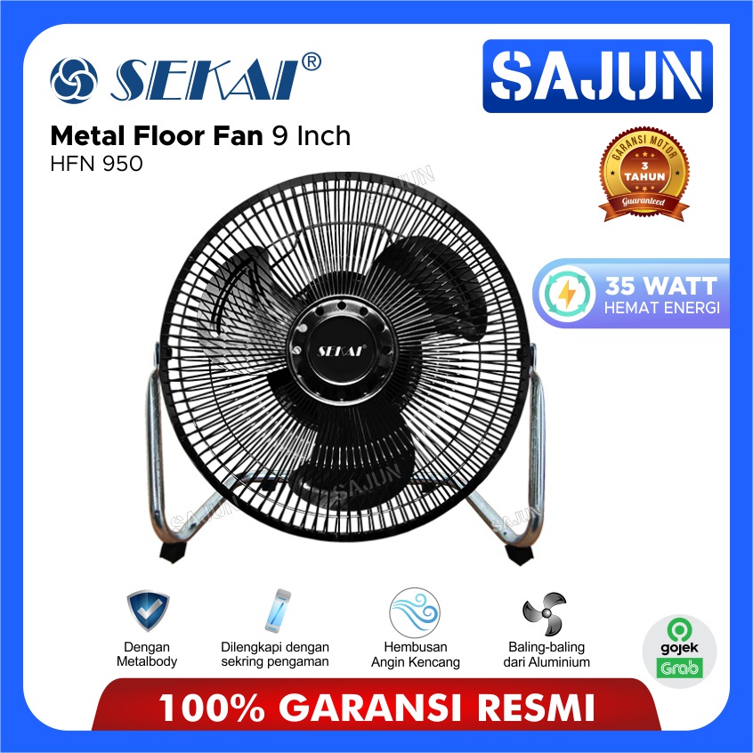SEKAI Metal Desk Fan 9 Inch HFN950 Kipas Angin Meja HFN 950