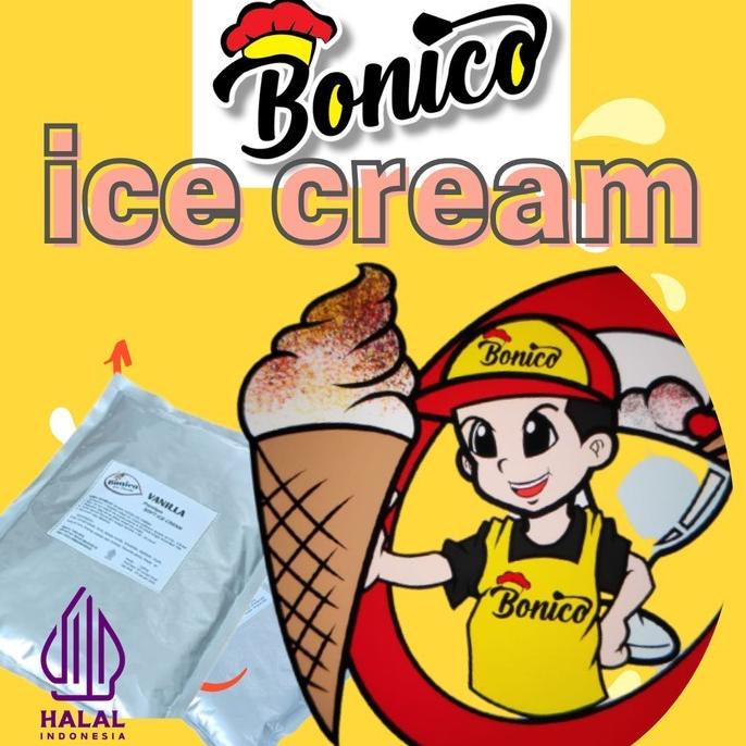 

BONICO COKLAT Tepung bubuk SOFT es krim 1kg COKELAT halal distributor