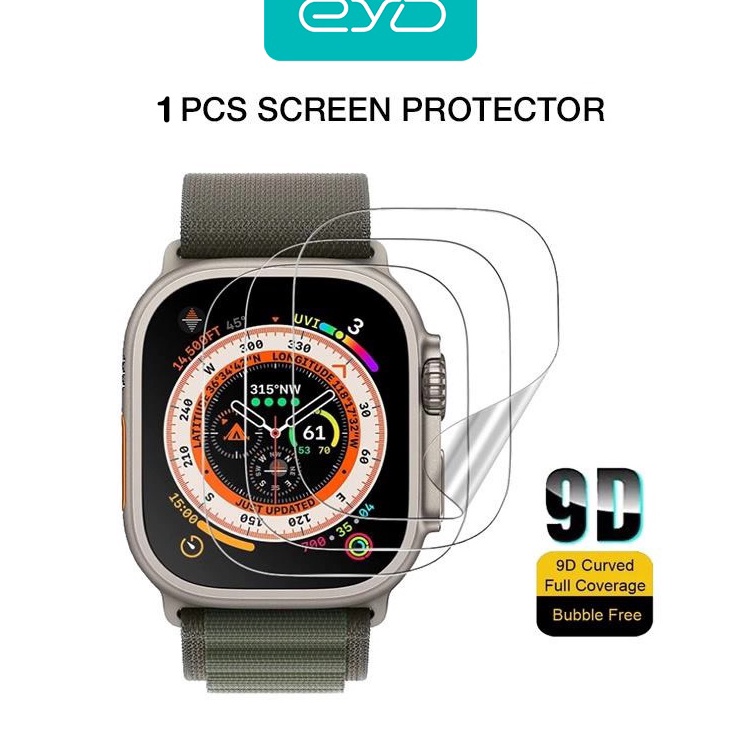 ➮Sale✩ K8DRS EYD APPLE WATCH Hydrogel Film Transparent Soft Screen Protector iWatch 7 41mm 45mm S1~S
