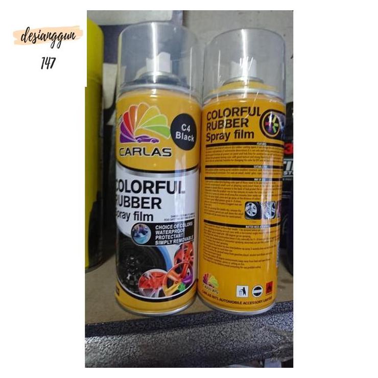 CARLAS RUBBER PAINT warna Hitam Cat Pylox Karet Anti Baret Luntur desianggun147