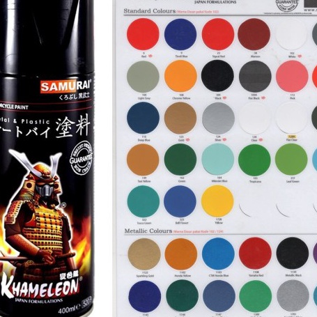 Terlaris Samurai Paint Kurobushi Pilok Pilox Warna Glossy Doff Dop Metallic (400cc) Hitam Biru Merah