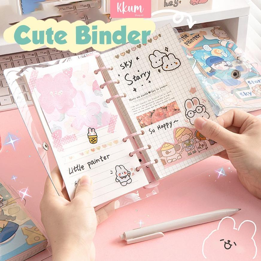 

8.8 Binder Note A6 Cute Peach / Buku Catatan 100 Lembar/ Notebook Journal Lucu Daily Planner Grosir !!