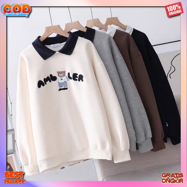 Sweter Wanita Korean Style Sweater Fashion Import Baju Model Kekinian Pakaian Bahan Premium Switer C