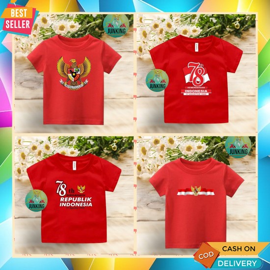 Kaos Kemerdekaan Anak T Shirt Hut Ri 78 Adem Baju 17 Agustus Remaja Ts Baju Anak 17 Agustus/ Indon