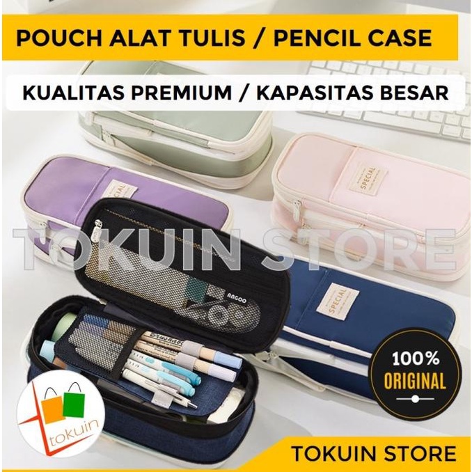 

~^~^~^] Kotak Tempat Pensil Pencil Case Pouch Tas Kosmetik Make Up Travel Bag