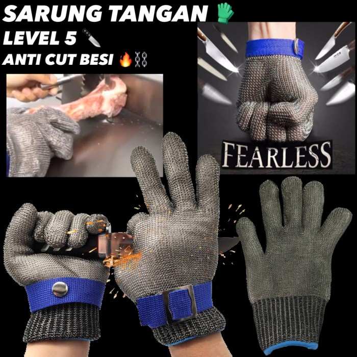 Termurah Sarung Tangan Level 5 Stainless Steel/ Sarung Tangan Tukang Daging