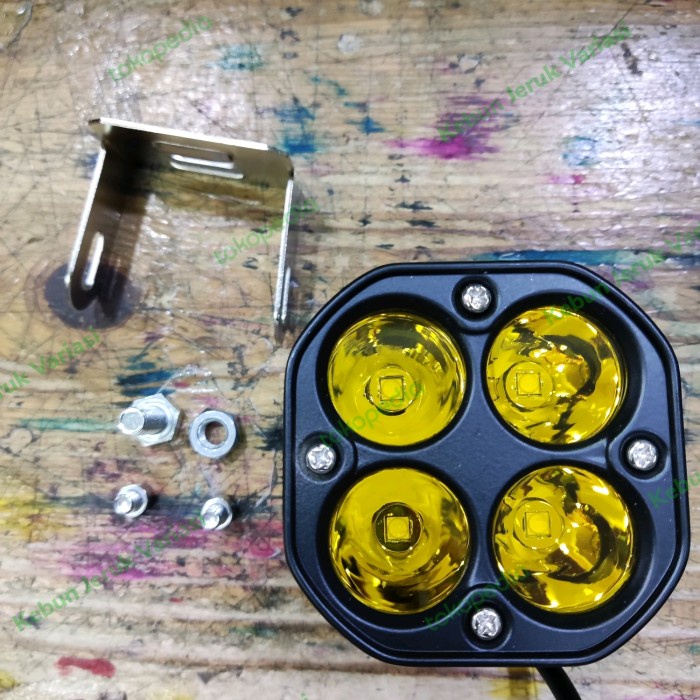 Lampu Model L4Z Cree 4 Mata Waterproff Super Terang Kuning