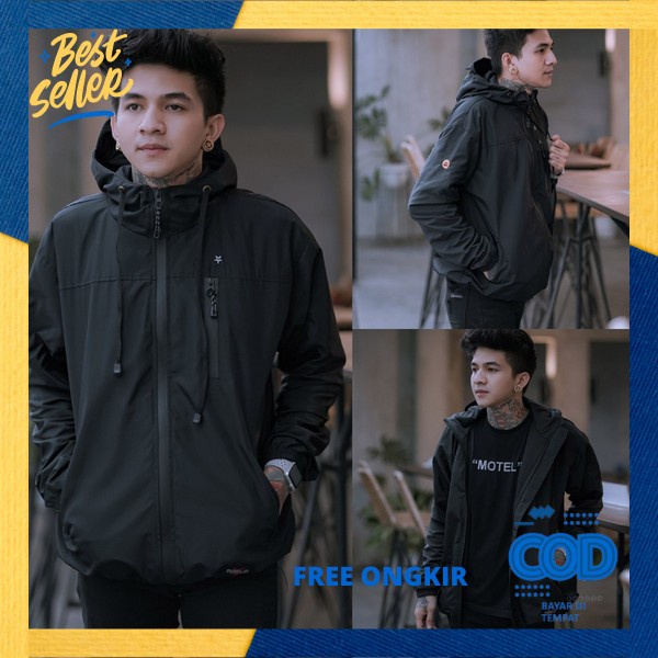 Jaaket Pria Waterproof Jecket Bomber Zipper Jacket Distro Parasit Jeket Outdoor Pris Haket Windbreak