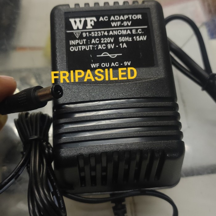 Terlaris Adaptor Ac 9V 1A Input Ac 220V Merek Wf Adaptor Trapo Stabil