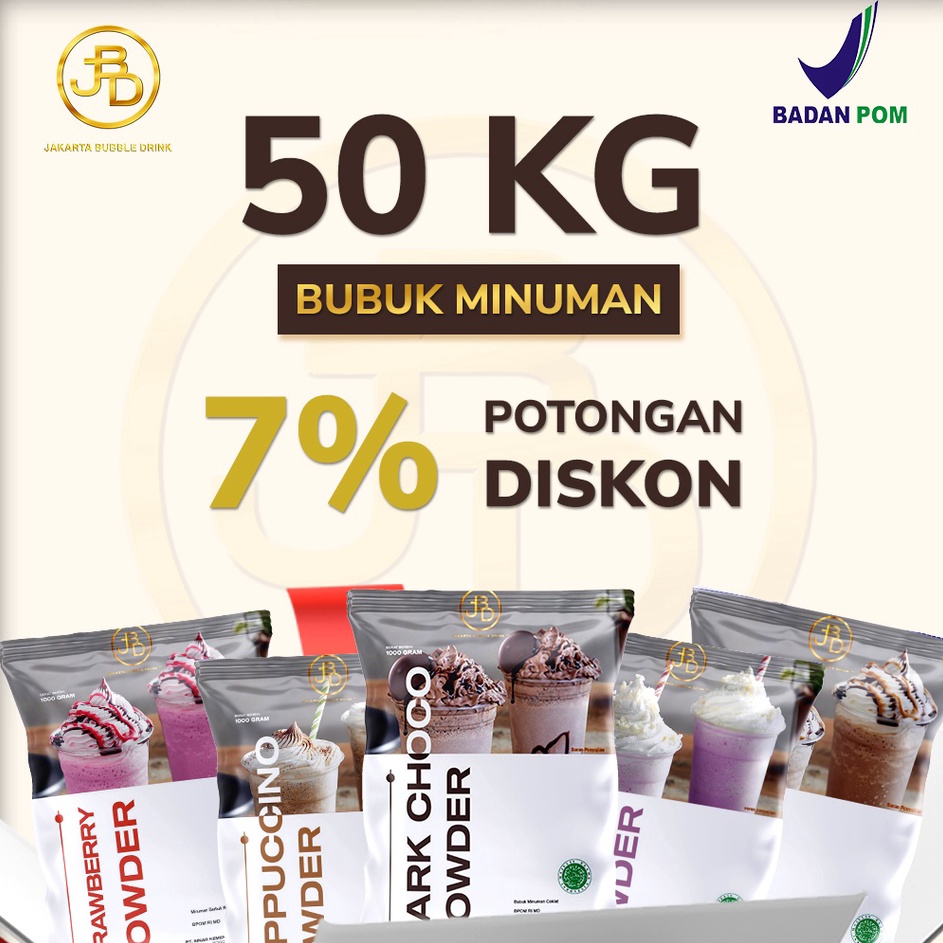 

Jangan Sampai Kehabisan!!!❄️ Paket Hemat 50 Pcs 1Kg - Bubuk Minuman Jakarta Bubble Drink All Varian Rasa Mix 50 Pcs