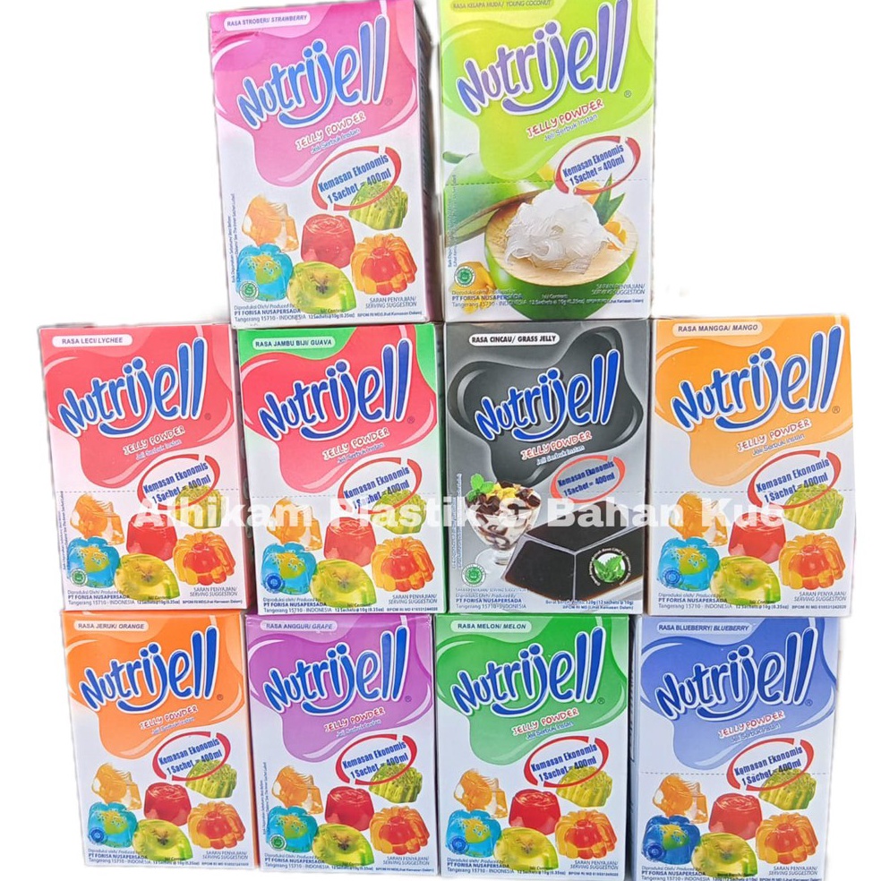 

Buruan Beli.. Nutrijell Jelly Powder BOX 10gr (isi 12) / Nutrijel Jeli Serbuk Instan Pak (isi 12) VNY