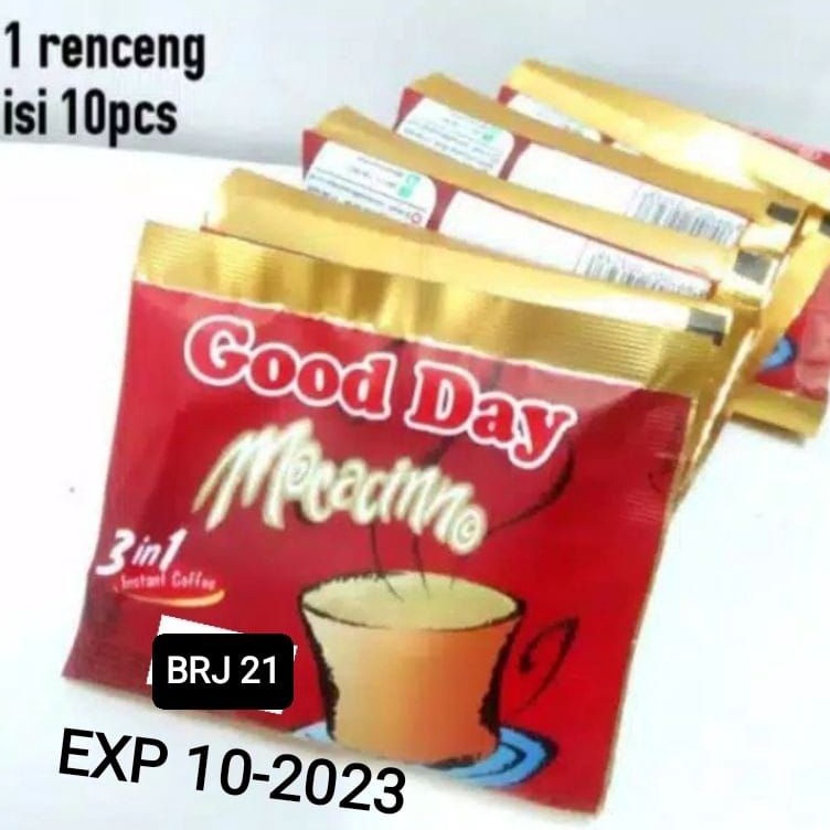 

Terbaru 3.3 GOOD DAY MOCCACINO sachet 20 gram Renceng ( ISI 10 )