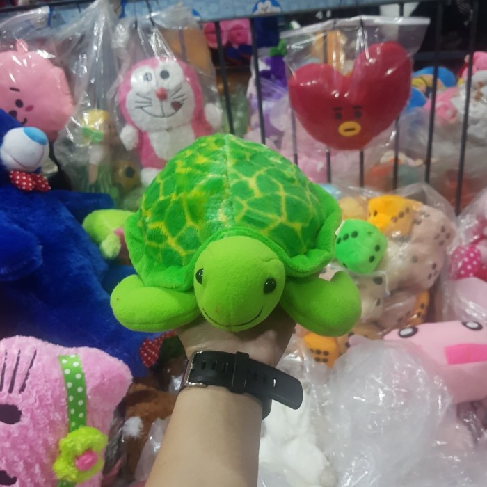 FOTO ASLI BONEKA BEKICOT KEONG TUTUT PENYU KURA KURA TURTLE HIJAU f