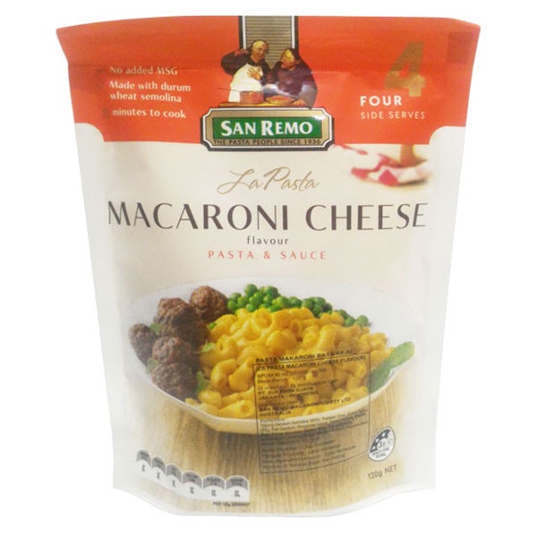 

SANREMO LA PASTA MACARONI CHEESE 120 GR