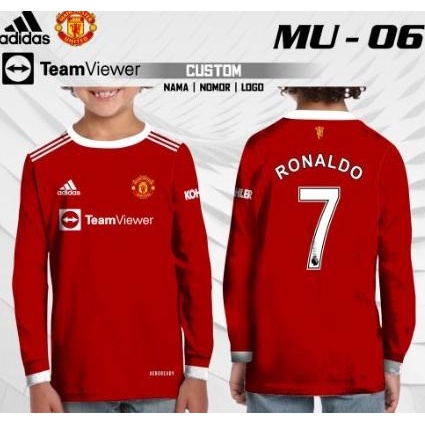 Jersey anak mu cr7 baju kaos cristiano ronaldo lengan panjang