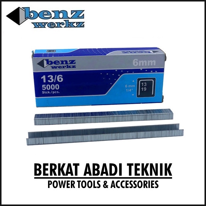 

[PRODUK-7W8LG36] BENZ 13/6 Isi Mesin Staples Paku Tembak U Mata Nailer Gun Jok Motor Sofa ➝Produk