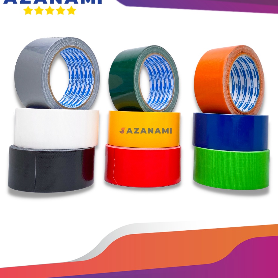 

BKNJ8559 Stok terbaru LAKBAN KAIN WARNA 2" X 12M CLOTH TAPE SAZANAMI