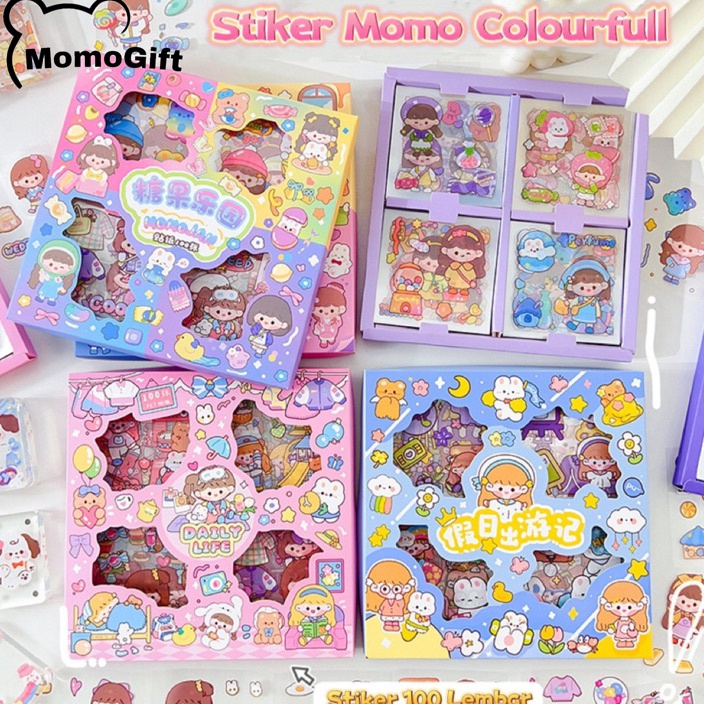 

GCYC3219㊏ Stiker Box 2D MOMOJAN Lucu Decor Jurnal / Sticker Korean Style Anti Air isi 100 Lembar ㊯