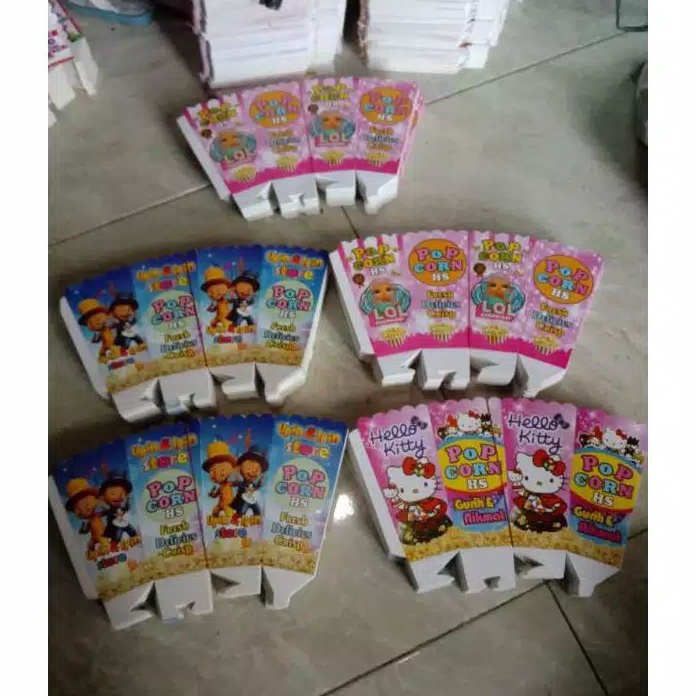 LLZJ2128㊞ [ COD ] Kertas Popcorn Uk 12×6 Termurah / Kotak Popcorn / Tempat Popcorn / Wadah Popcorn /
