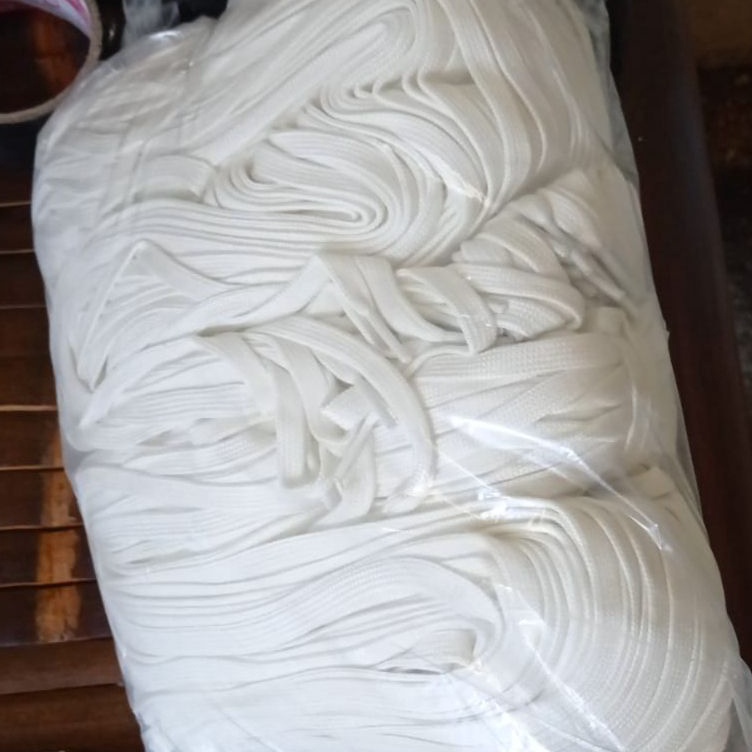 ♠  Tali Sepatu Katun Putih Tulang Off White