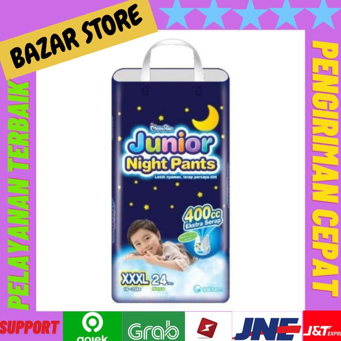 PEMPERS ANAK BAYI MAMY POKO PANTS JUNIOR NIGHT XXXL 24 BOYS