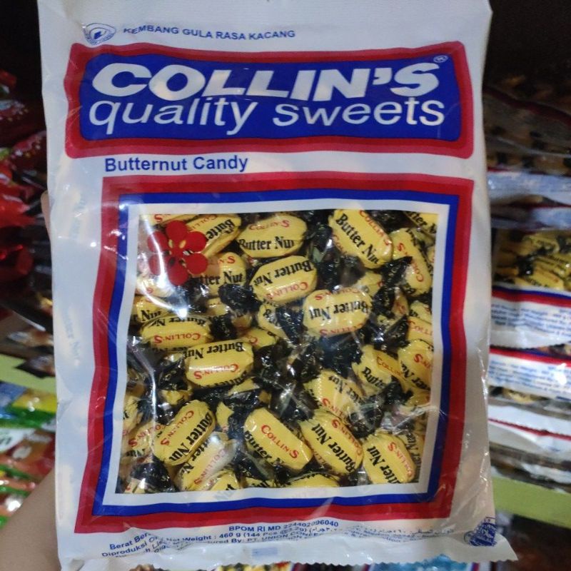 

permen Collins Kacang dan Mint