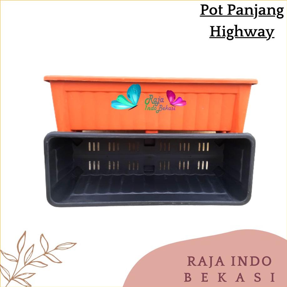 Terlaris Pot Panjang Hw Highway Hitam Coklat Merah Bata Pot Panjang 50Cm Pot Bunga Segi Panjang 70Cm